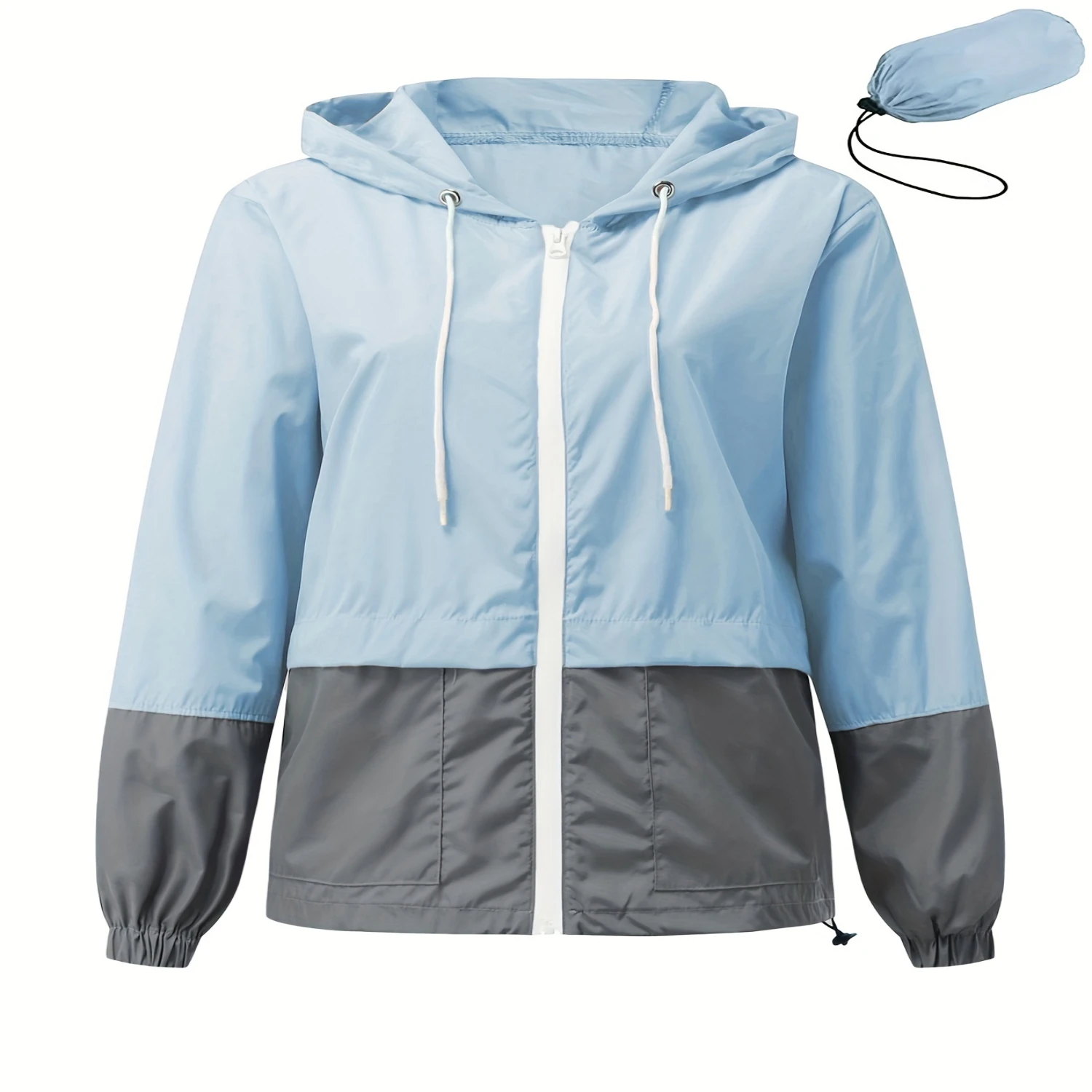 Women's Hooded Waterproof Raincoat-Lightweight Bomber Jacket