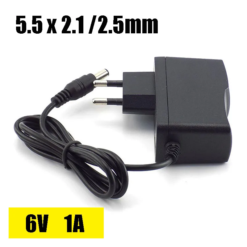 AC 100-240V to DC 6V 1A 500mA 800mA Power Supply Adapter AUX 3.5