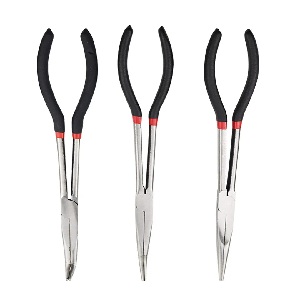 11 Inch Extra Long Needle Nose Pliers Straight Jaw Long Reach Pilers High Carbon Steel Hardware