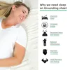 Grounding Sheets with 10% Silver Fiber & Organic Cotton - Conductive with Grounding Cord, Grounding Keep Good Sleep, Health 5