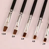 5pcs Nail Brushes Flat Head Nail Gel Polish Builder Extension Phototherapy Painting Drawing Art Pen Manicure Tools Accessories 2