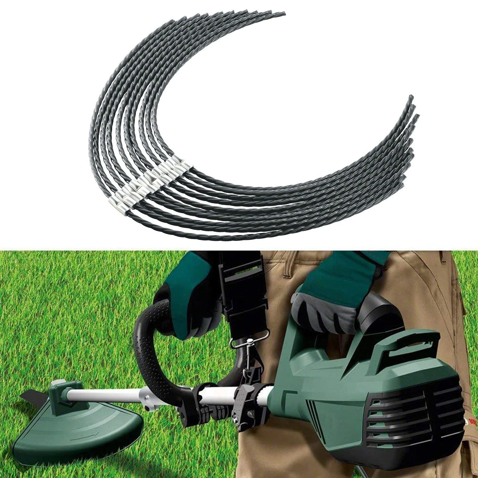 BOSCH AFS 23-37 브러시 커터 헤드 트리머 부품, 잔디 트리머 스풀 라인, 잔디 깎기 와이어 로프, 10 개, 3.5mm, 39cm