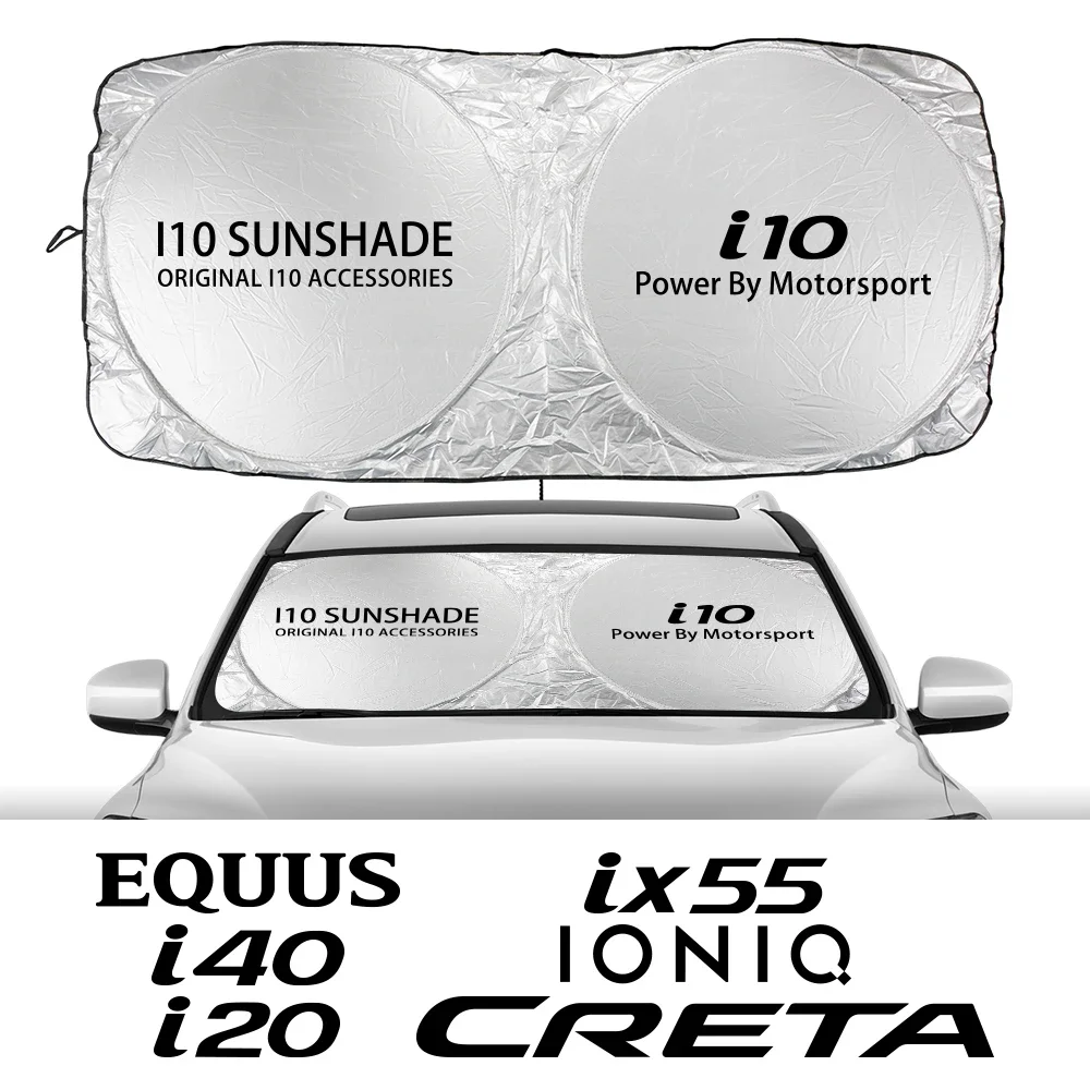 For Hyundai Ioniq I10 I20 I40 Eon Creta Equus Ix55 Car Windshield Sun Shade Cover Anti UV Reflector car sunshade windshield sunshade windshield sun shade
