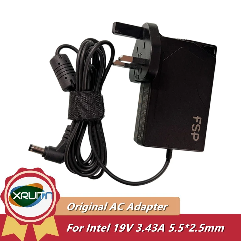 Original Fsp 19v 3.43a ac Carregador Adaptador de Alimentação para Intel Nuc Nuc7i3bnh Fsp06510aaba Mini pc Power Supply Novo