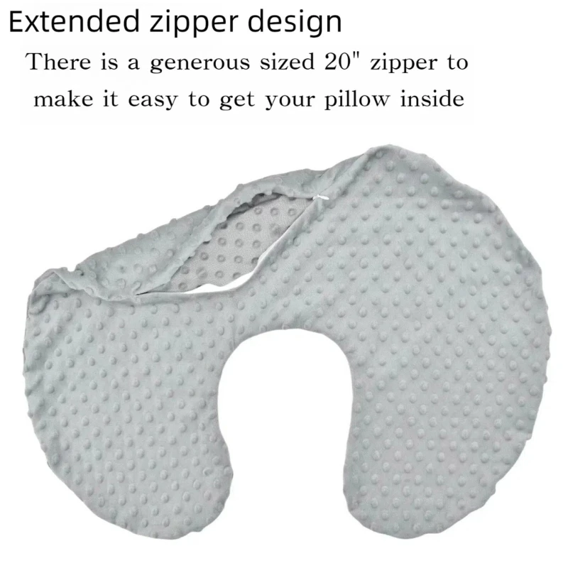 1PC Nursing Pillowcase for Breastfeeding, Soft & Comfortable Baby Pillow Slipcover Breathable Infant Support Cushion Case