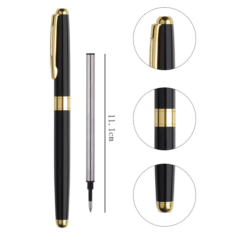 Ballpoint Pen Stainless Steel Material Replaceable Refill Office School Supplies Stationery