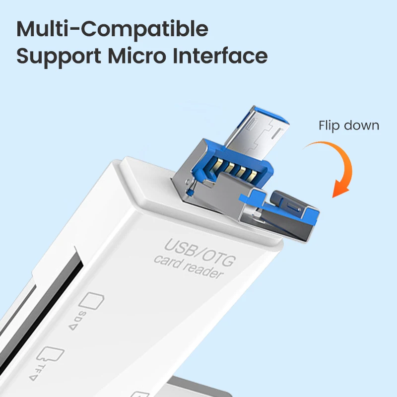 Elough 6 in 1 Kartenleser otg Typ c Micro SD Kartenleser Flash-Laufwerk Smart Memory Kartenleser USB 2,0 tf cf Kartenleser Adapter