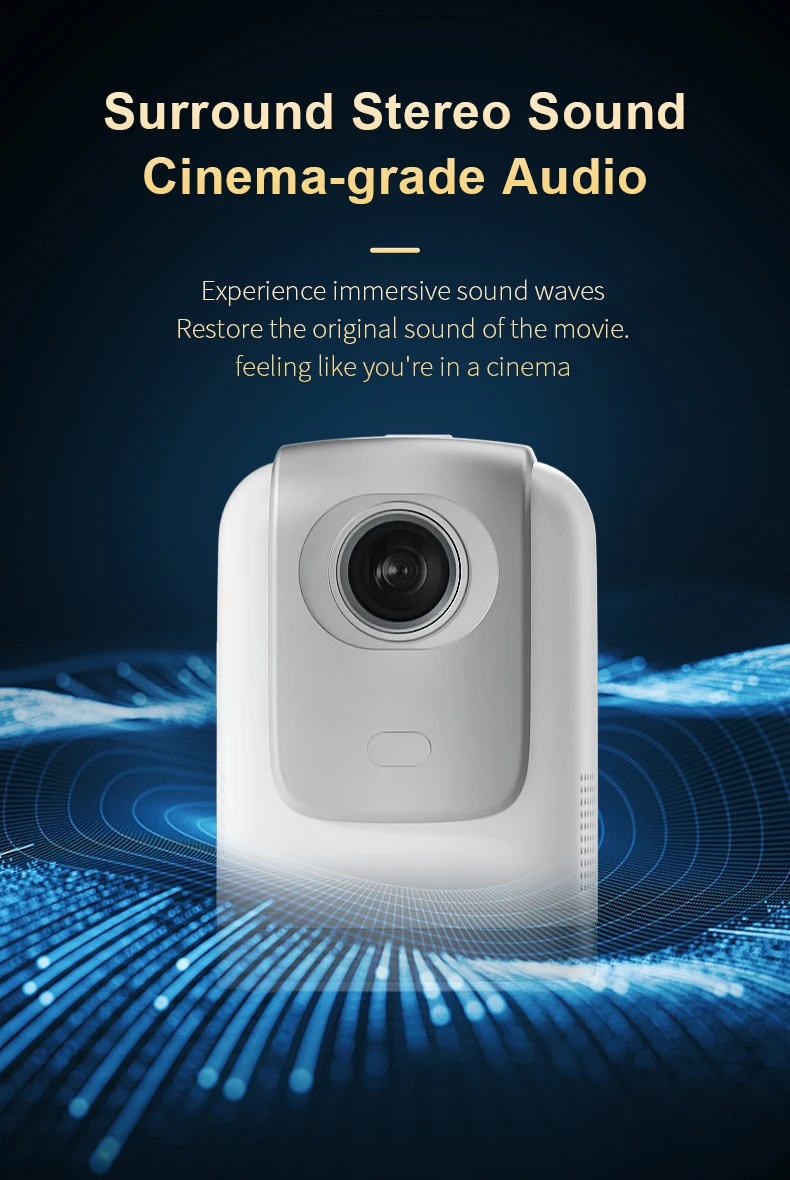 Smart Mini Hidden lifting Gimbal Projector 4K Portable with Wifi 6 Bluetooth 5.0