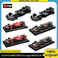 Bburago 1:43 SF24 RB20 RB19 las vegas W15 W14 F1-75 AMR23 Static Diecast Casting Alloy Model Car Collection Toy Birthday Gift 1