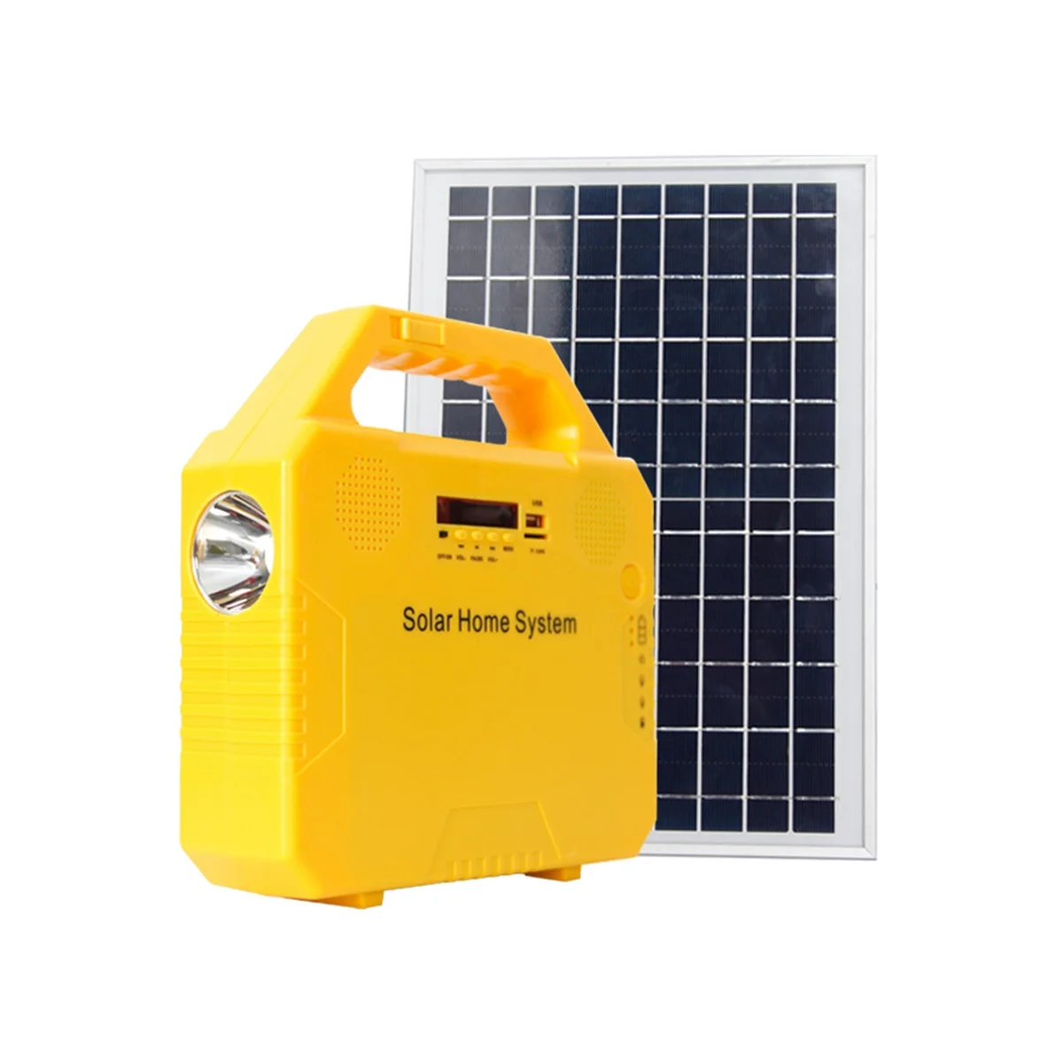 

2 Bulb Solar Panel Light Radio+Flashlight+Speaker Energy Saving Solar Light Outdoor Indoor Rechargeable LED Light