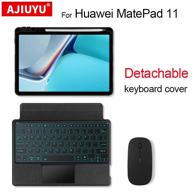 Inteligente Teclado Mágico para Huawei Matepad 11 Dby-w09 10.95 2023 Tablet Capa Protetora Case Russo Coreano Árabe Espanhol Francês
