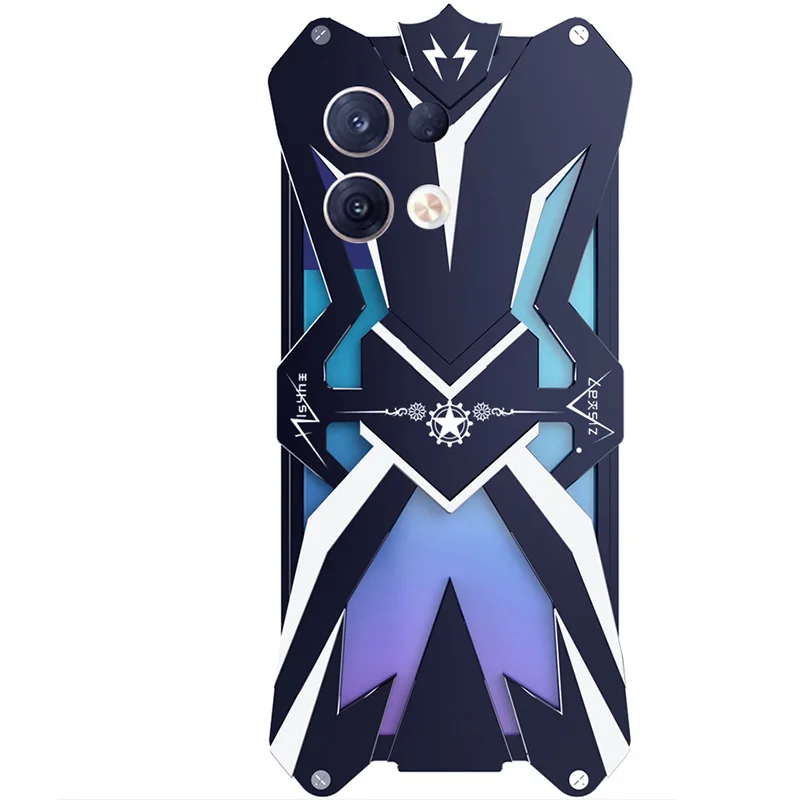 Metal Steel Machinery Series Cases Thor For OPPO Reno 8T 5G Heavy Duty Aluminum For Oppo Reno 8T 5G A1 Pro A1Pro CASE Cover