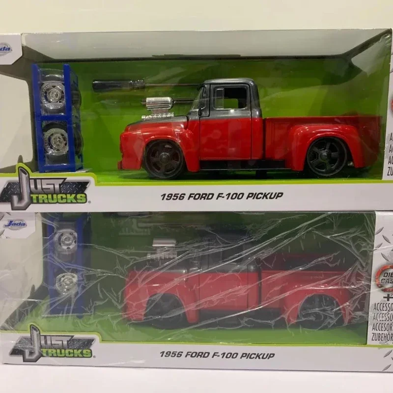 Jada 1:24 Ford 1956 F-100 Pickup Diecast Car Metal Alloy Model Car Toys For Children Gift Collection