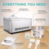 Automatic Ice Cream Maker Machine, No Pre-freezing Necessary with Built-in Compressor, Stainless Steel Gelato & Yogurt Machine 5