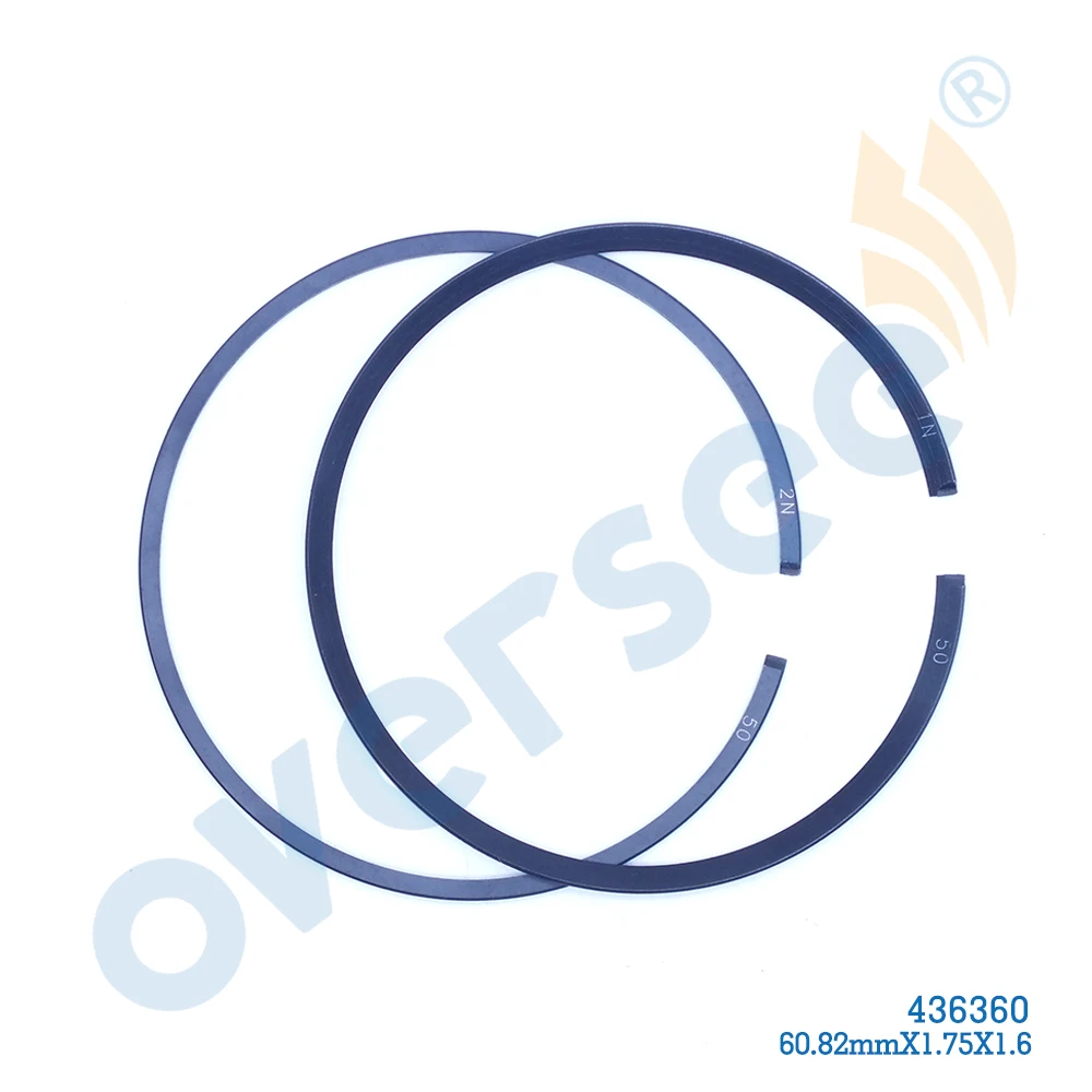 Outboard Parts Repair Kit 436360 Piston Ring Set Oversize 0.020 for OMC JOHNSON EVINRUDE Outboard Motor Parts 9.9HP-15HP 2.395"
