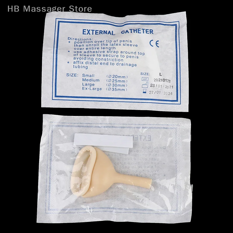 1pcs Male Condom Catheter Men's Urinal Disposable External Catheter Medical Sterilized Latex Urine Collection Sleeve 20/25/30mm
