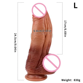 Soft Realistic Dildo with Double Density Lesbian Anal Dilator Huge Sucker Penis Monster Dragon Thick Dildo Sex Toys for Women 18 4