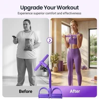4-Tube Pedal Resistance Band Multifunction Tension Rope Elastic Yoga Pedal Puller Body Stretching Trainer Home Gym Workout Equipment - Image 6