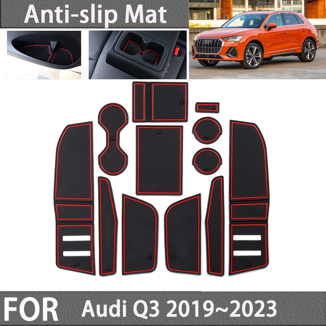 Anti-slip Rubber Coaster Door Groove Mat for Audi Q3 F3 2019 2020