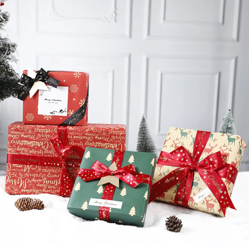 

Оптовая продажа, красивая рулонная Рождественская подарочная упаковочная бумага для детской вечеринки, Рождественская упаковка