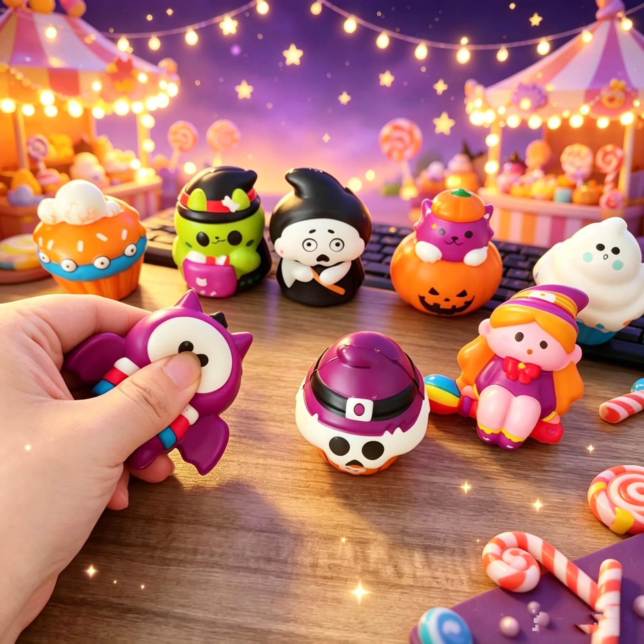 Spooky Halloween Squishy Decompression Toy - Feel Good Desktop Decoration & Holiday Gift