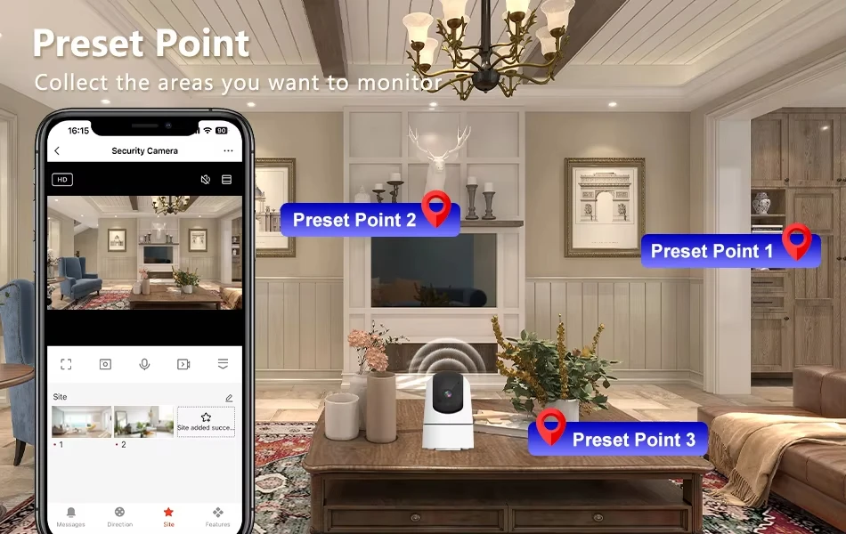 preset point setting for favourite monitoring areas