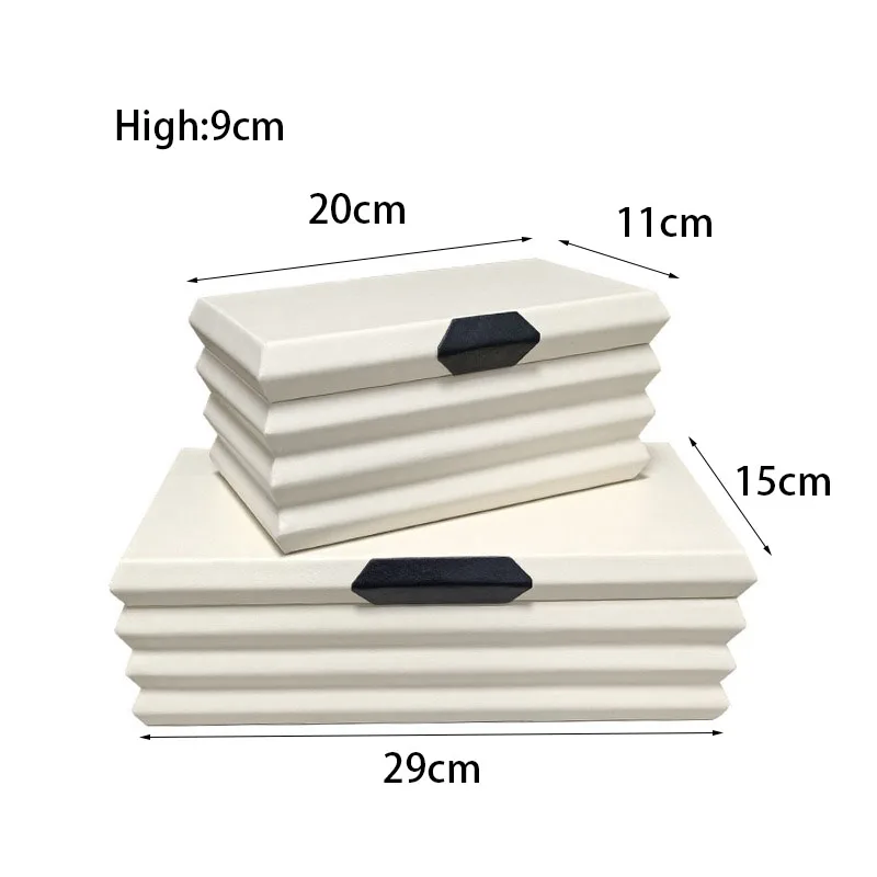 Wooden Jewelry Box Luxury Organizer Surface Leather Personalized Jewelry Storage Box Multi Functional Packaging Supplies