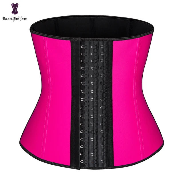 smog De werkelijk Latex Waist Trainer Corset 9 Steel Boned Slimming Cincher Black Blue Pink  Beige Purple Gorset Underbust Korset - Shapers - AliExpress