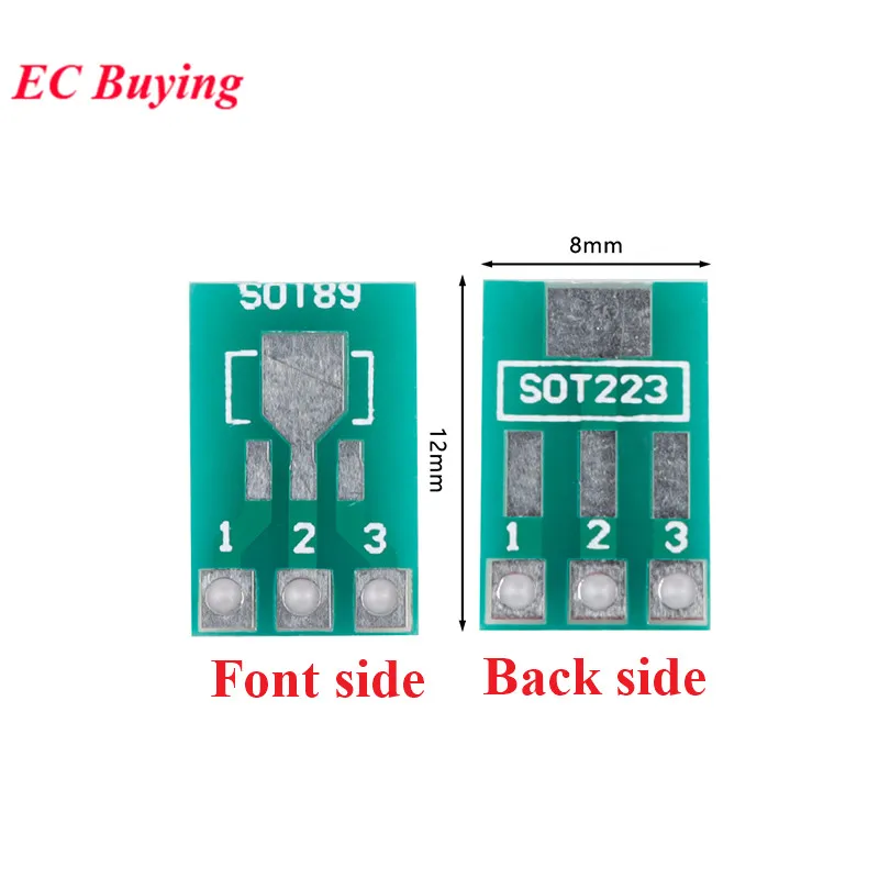 20 Pz Sot89 Sot223 A Dip Pcb Transfer Board Pin Adapter Converter Plate Double Sides 1.5Mm 2.3Mm A 2.54Mm Pin Pitch Pinboard