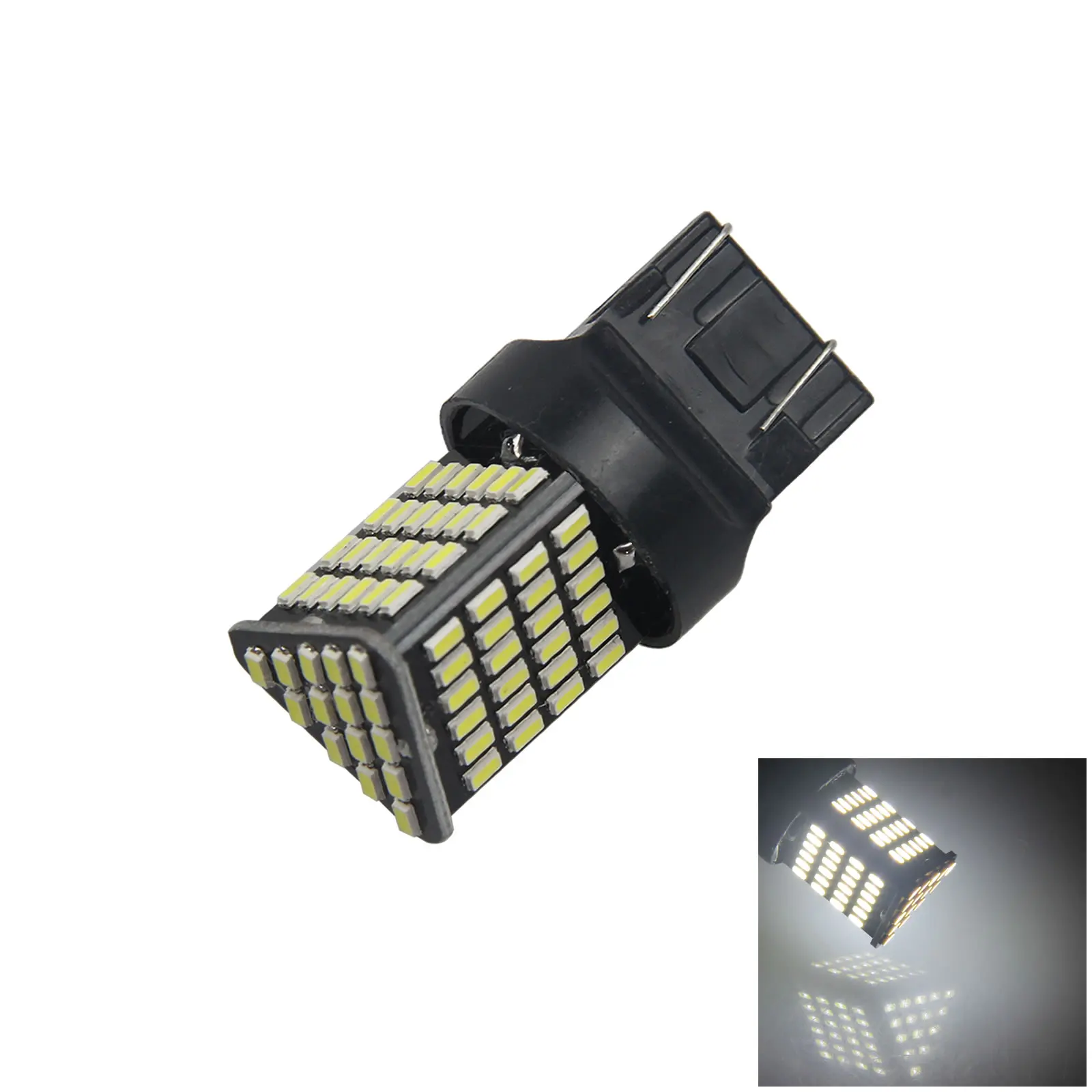 1X White Rv 7443 Brake Blub Camper Lamp 87 3014 Smd Led T20 W3X16Q Z2983