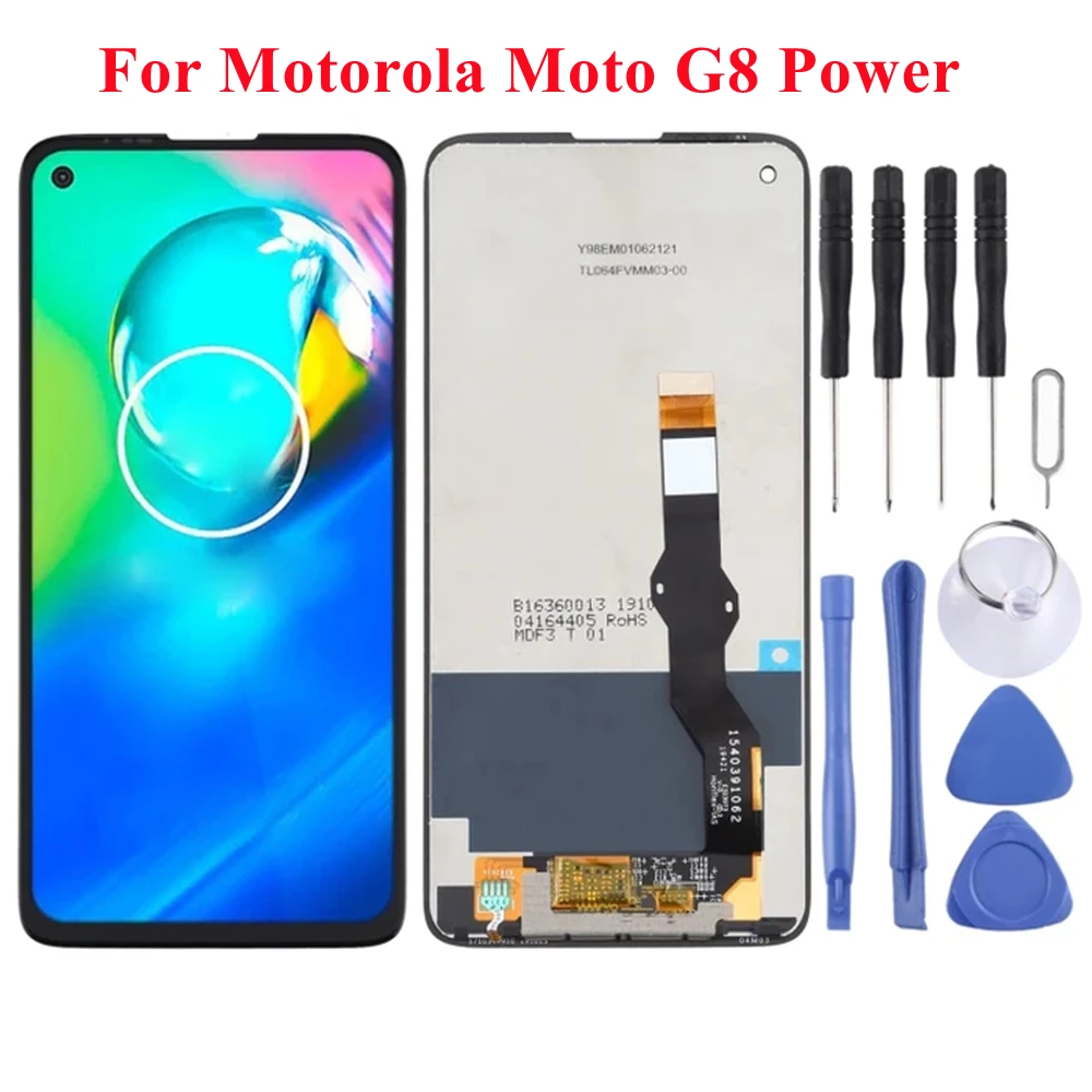 Тест для Motorola Moto G8, внешняя мощность, цифровой преобразователь сенсорного ЖК-экрана в сборе, замена
