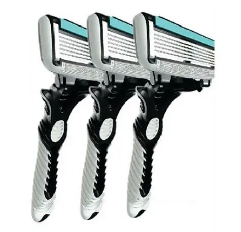 3pcs Men's Shaving Cassettes Men Shaver Pace 6 Layer Straight Machine Safety