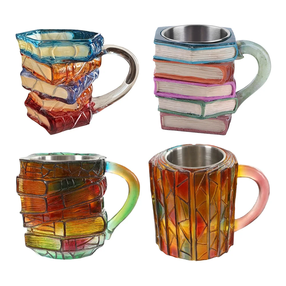 Books Drinking Container Wear Resist Creative Book-Shaped Drinkware Multi-Purpose Novelty Water Mug for Literature Lovers