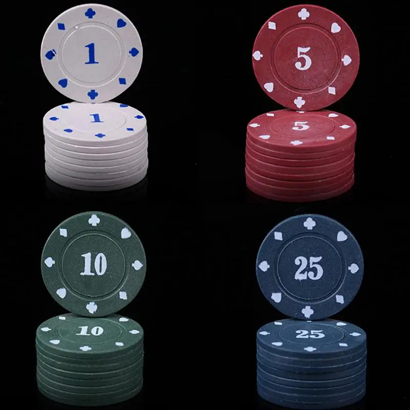 Clay Poker Chip Set Casino Ceoins Poker Metal Entertain Coeins Dollar Monte Carlo Chips Card Decks Chips Chip Holder Tin Storage 2