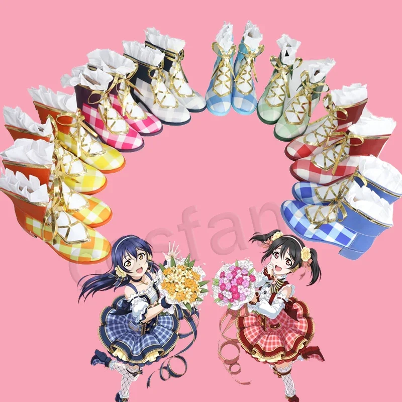 

Anime Love Live Lovelive! Cosplay Shoes Nico Yazawa Nozomi Cosplay Boots Shoes Bouquet Flowers Awakening Daily Leisure Shoes
