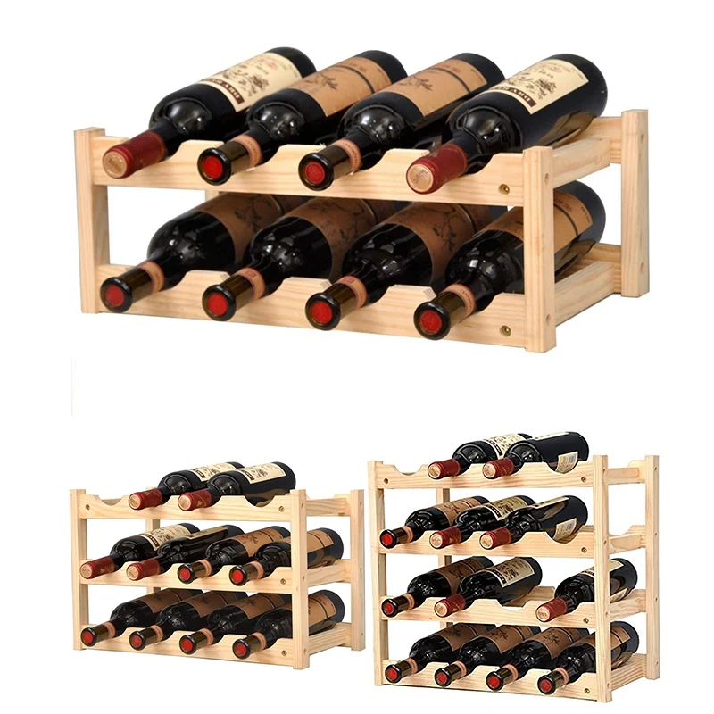 HGSW-Bamboo Wine Rack,Wine Racks Free Standing Floor,Wine Racks ,Wine Countertop For Home Kitchen,Bar