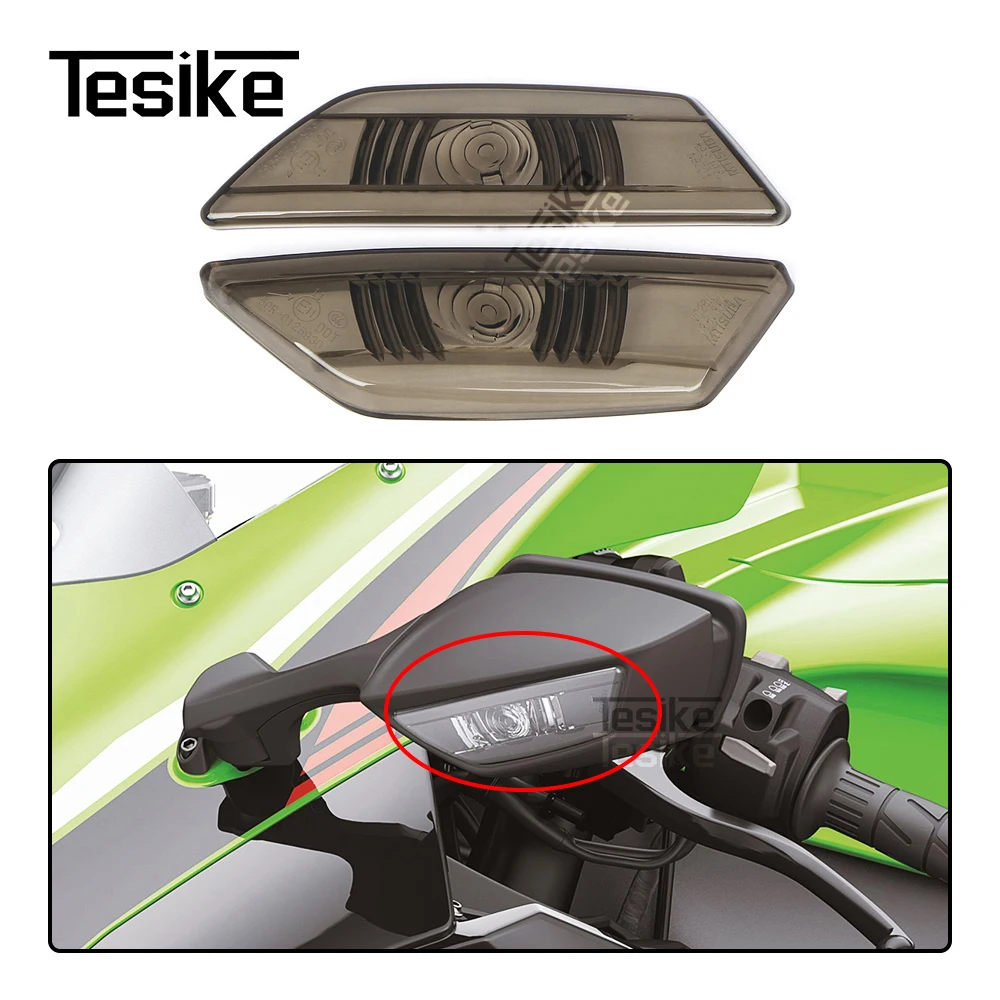

Rearview Mirror Lamp Cover For Kawasaki Ninja ZX10R ZX-10R ZX 10R 2019-2021 Motobike 2 Pcs Side Mirrors Turn Signal Light Lens