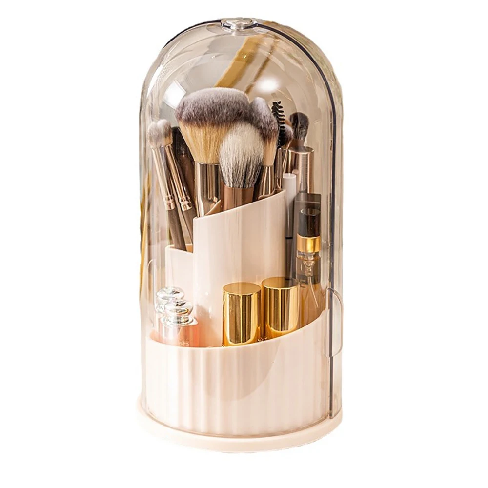 360° Rotating Makeup Brush Holder Desktop Makeup Organizer Cosmetic Storage Box Lipstick Eyebrow Brush Holder Jewelry Container 6