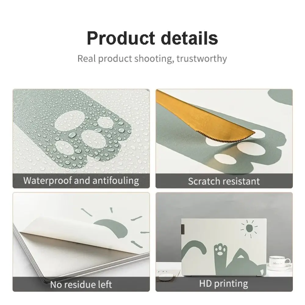 Laptop Sticker Vinyl Film Sticker DIY Laptop Stickers Skins A+C Side Waterproof Ultrabook Decorate Decal Vent Holes for Macbook /HP / Dell / Lenovo Acer ASUS