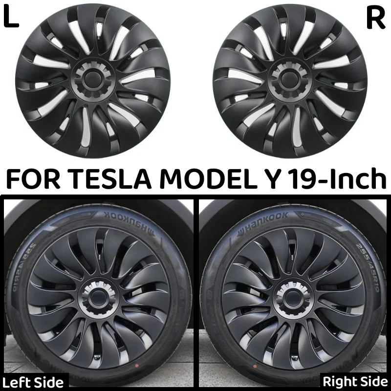 Tesla Model Y 2023용 4개 휠 캡19 인치 허브 캡 성능 교체 자동차 휠 허브 캡 풀 림 커버 액세서리