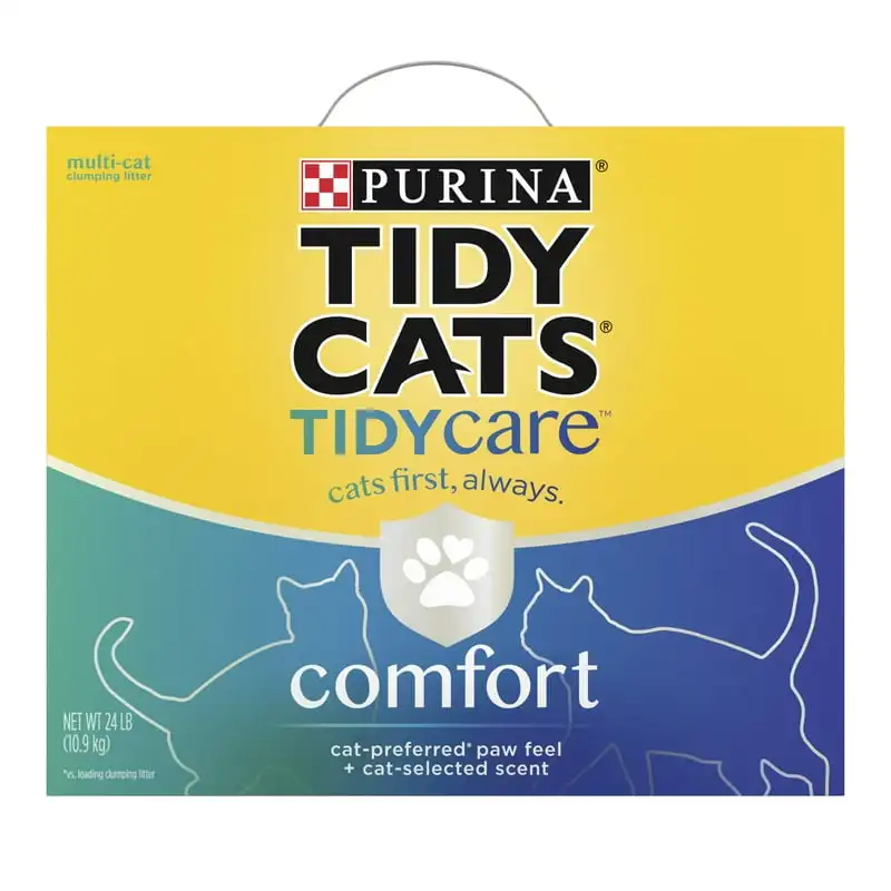 

Multi-Cat Scented Clumping Cat Litter, Tidy Care Comfort Low Dust Formula, 24lb Box Open litter box лоток для кошек