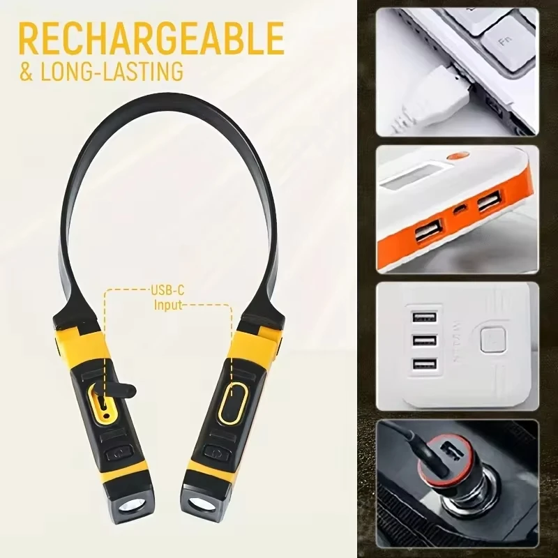 LED Work Light 2 Pack Rechargeable For Reading Knitting Camping Repairing