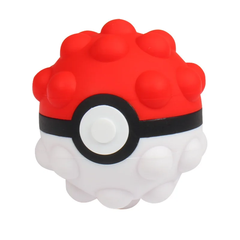 Pokemon Decompression Toys 6styles Cute Poke Ball Pinching Chronic Rebound Toys Small Unzip Ball Portable Play Children Gifts