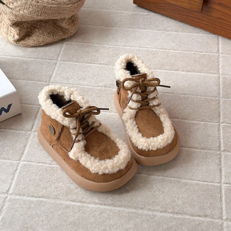 Girls Winter Casual Short Boots Soft Anti Slip Shoes