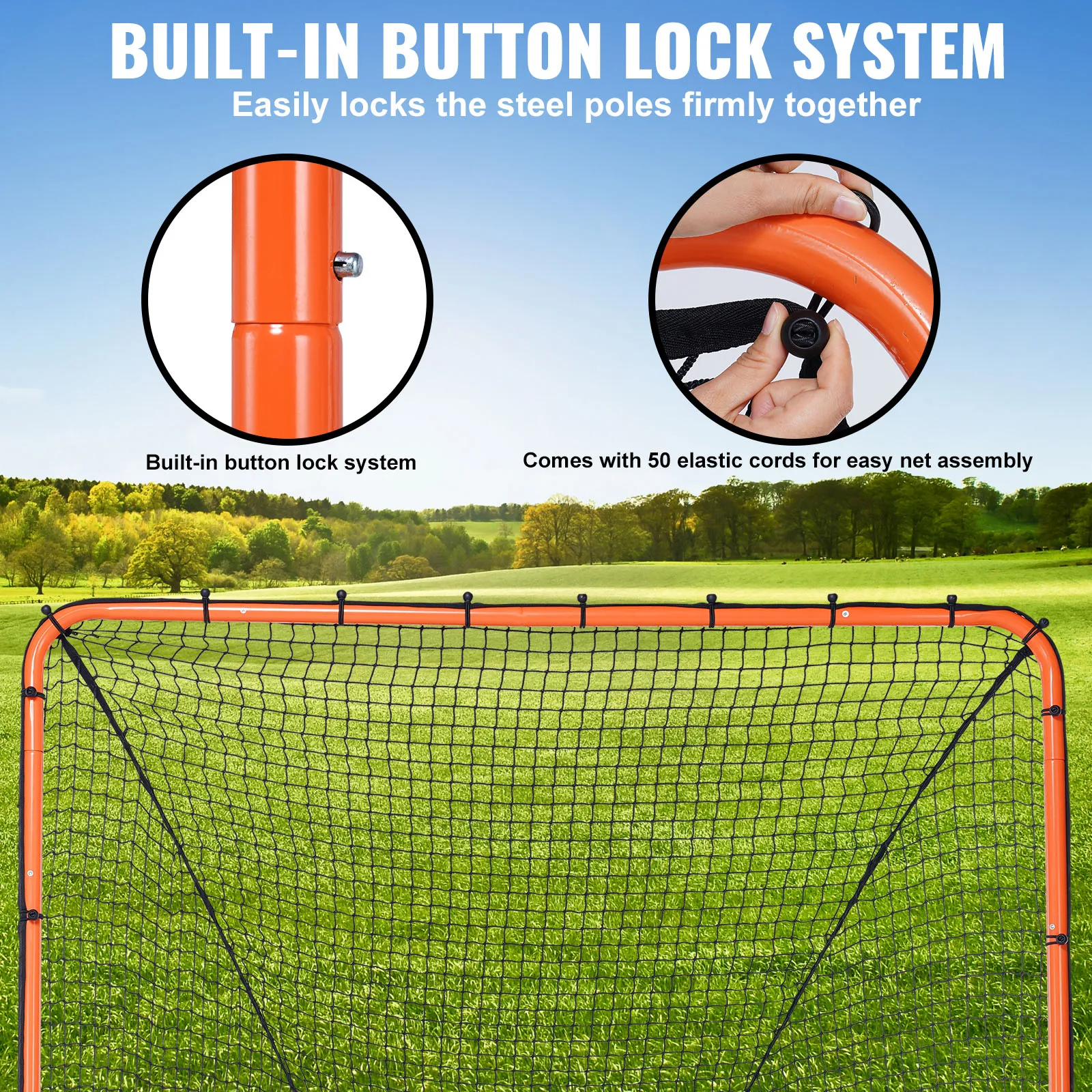 Portable Steel Lacrosse Training Net Equipment