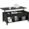 47.5in Lift Top Coffee Table with Hidden Compartment & 3 Cube Open Shelves for Living Room, Office. Lift Up Center Coffee Table 2