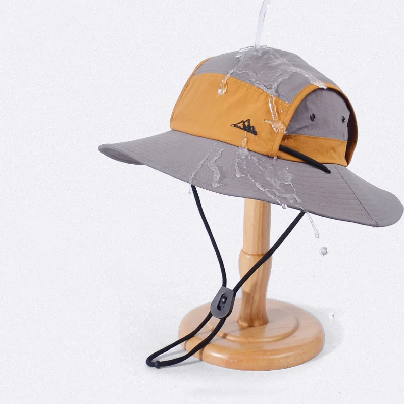소년을위한 여름 어린이 양동이 모자 소녀 큰 고리 어부 모자 빠른 건조 방수 태양 모자 야외 사이클링 선 스크린 모자