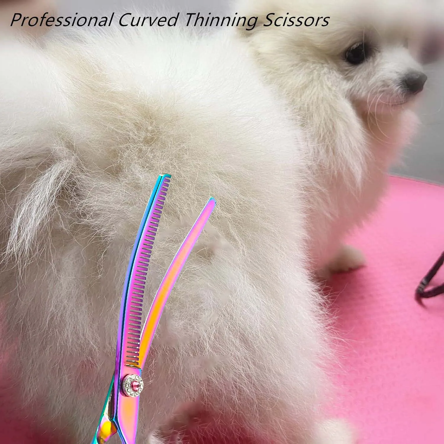 Up Curved Thinning Scissors Dog Grooming Scissors Professional Pet Thinning Hair Grooming for Dog Cat dog grooming scissors