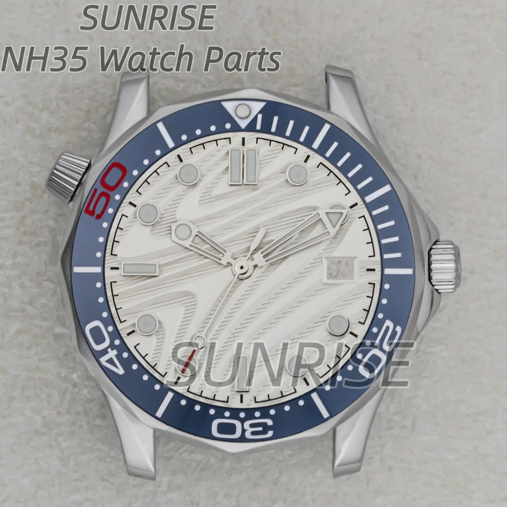 41mm Waterproof Watch Case with Stainless Steel Band & Transparent Back