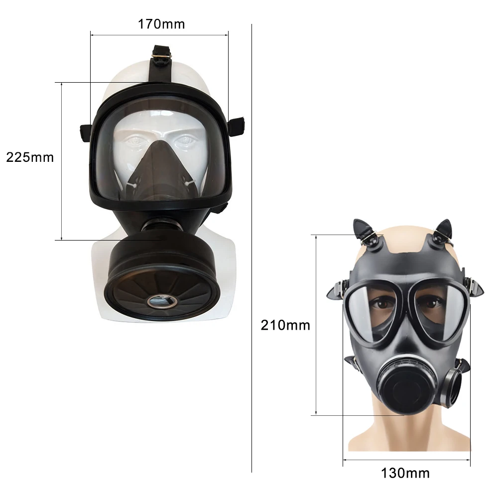 Gas Mask Gas Mask Filter Respirator Filter Face Respirator Gas Respirator Half Face Respirator Mask MF14 Type Full Face Classic Chemical Respirator Filter 87 Self-Priming Stimulation Nuclear Pollution Protection